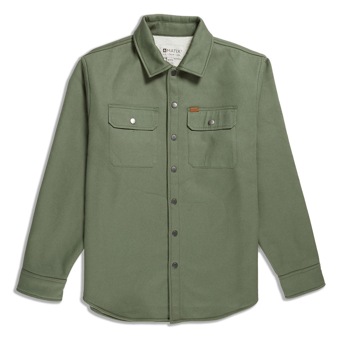 Globe Twill Sherpa Shirt Jacket