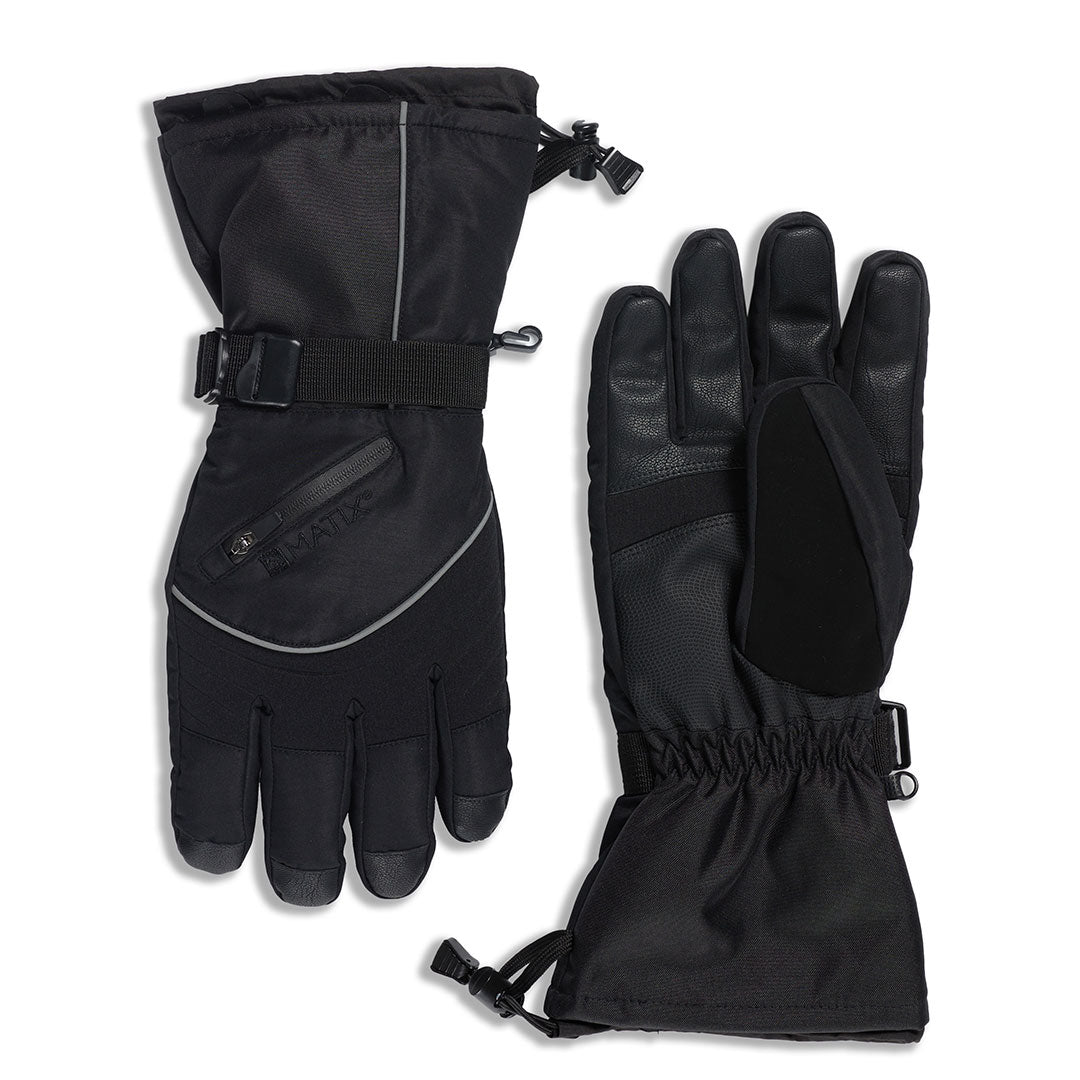 Fleece Lined Gloves with Zipper