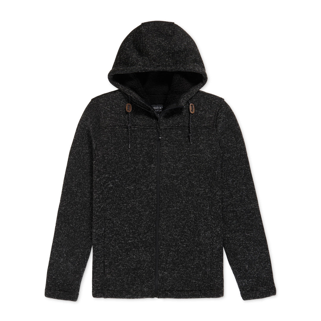 Camp Knit Zip-Up Sherpa Hoodie
