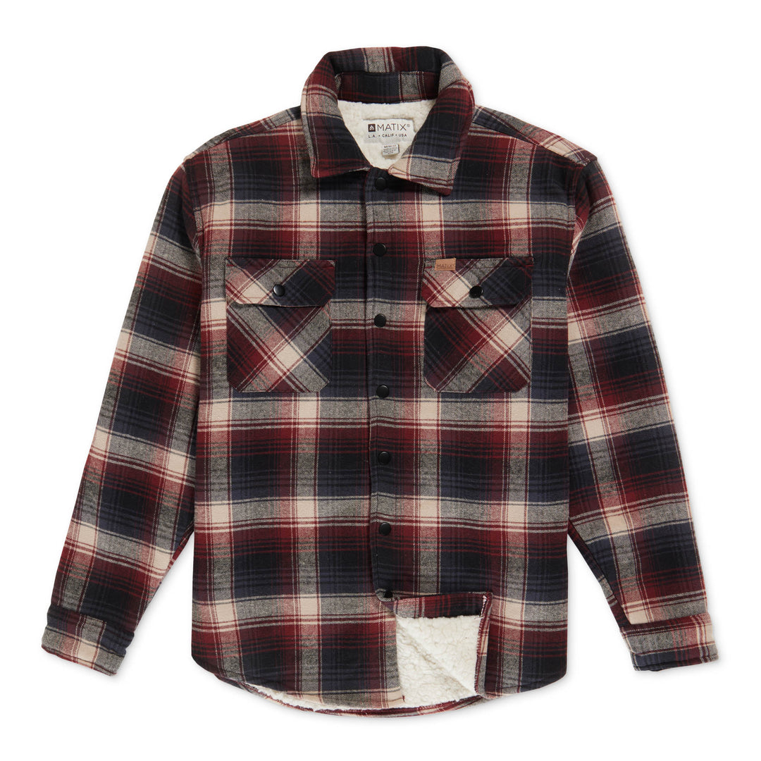 Crest Flannel Sherpa Shirt Jacket